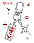 Diet Coke Mini Can Charm Keychain - Y2K Glam Accessory